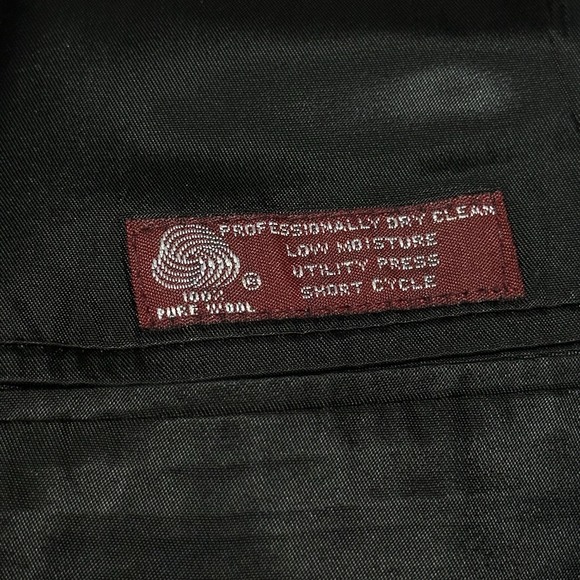 Vintage Jos A Bank Blazer Mens 44R Herringbone Tweed Wool Two Button Jacket - Picture 7 of 16